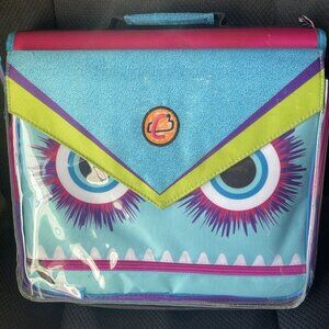 Case-It Universal Monster Eye Zipper Binder with Removable Laptop Sleeve, 2-Inch